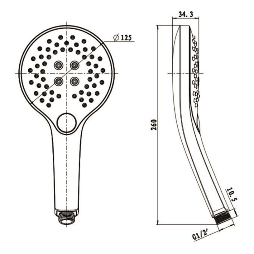ДУШ СЛУШАЛКА 3Ф ХРОМ 7305C ДУШ СЛУШАЛКА 3Ф ХРОМ 7305C