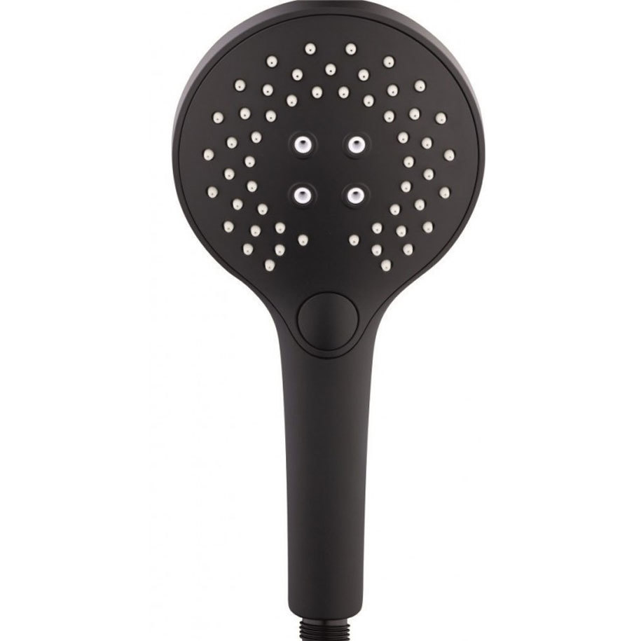 INTER CERAMIC Handshower 125 mm, 3 Spray Functions, Matt Black