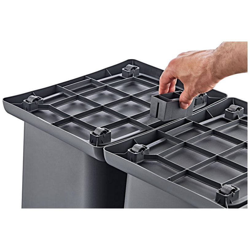 &SF КОШ РАЗДЕЛНО СЪБИРАНЕ 3 X 40 L СИВ^ &SF КОШ РАЗДЕЛНО СЪБИРАНЕ 3 X 40 L СИВ^