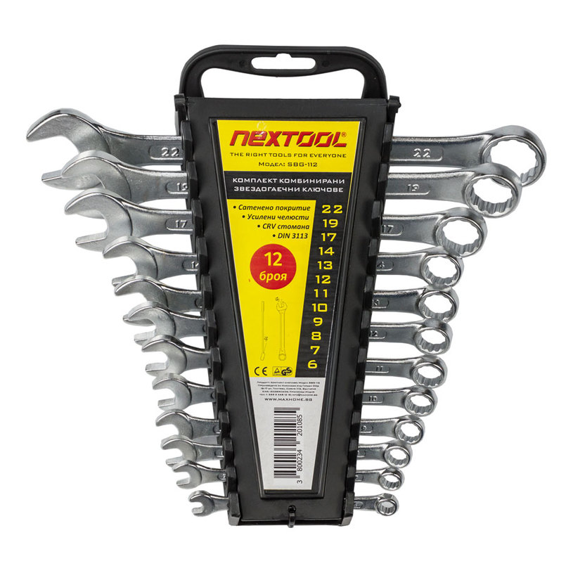 NEXTOOL К-КТ ЗВЕЗДОГАЕЧНИ КЛЮЧОВЕ SBG112 NEXTOOL К-КТ ЗВЕЗДОГАЕЧНИ КЛЮЧОВЕ SBG112