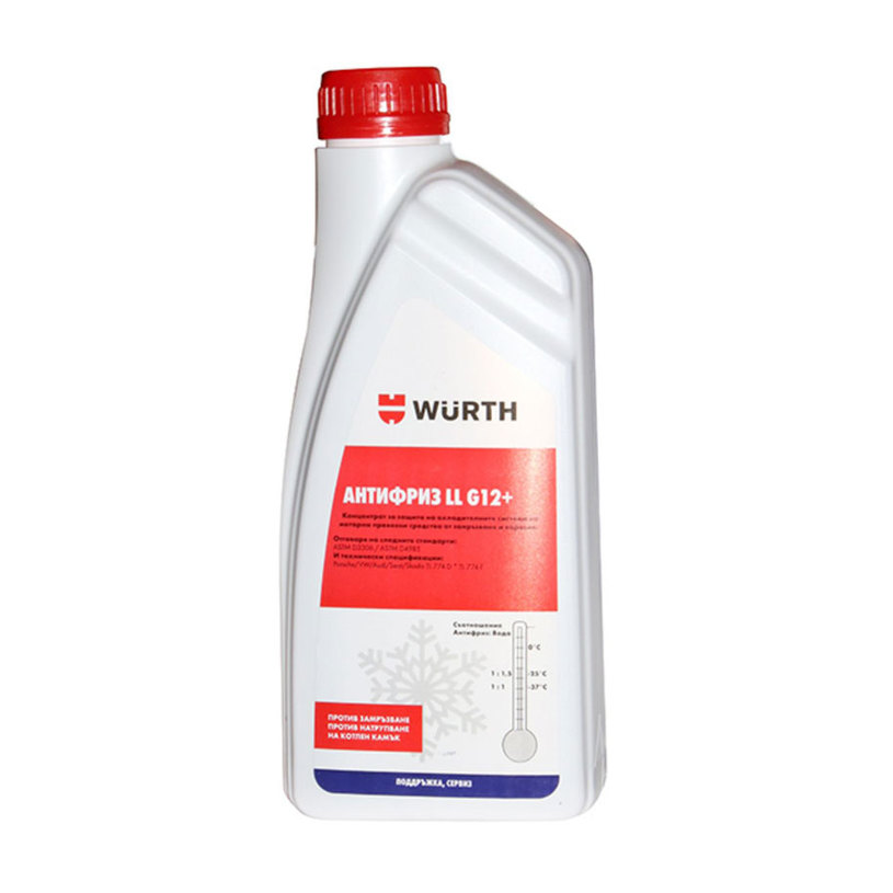 АНТИФРИЗ КОНЦЕНТРАТ G12+ 1L WURTH АНТИФРИЗ КОНЦЕНТРАТ G12+ 1L WURTH