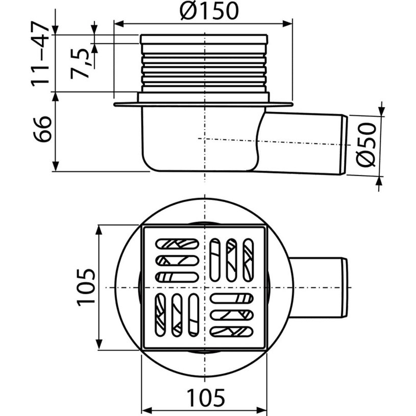ALCA ПОДОВ СИФОН 105Х105Х66 APV26 ALCA ПОДОВ СИФОН 105Х105Х66 APV26