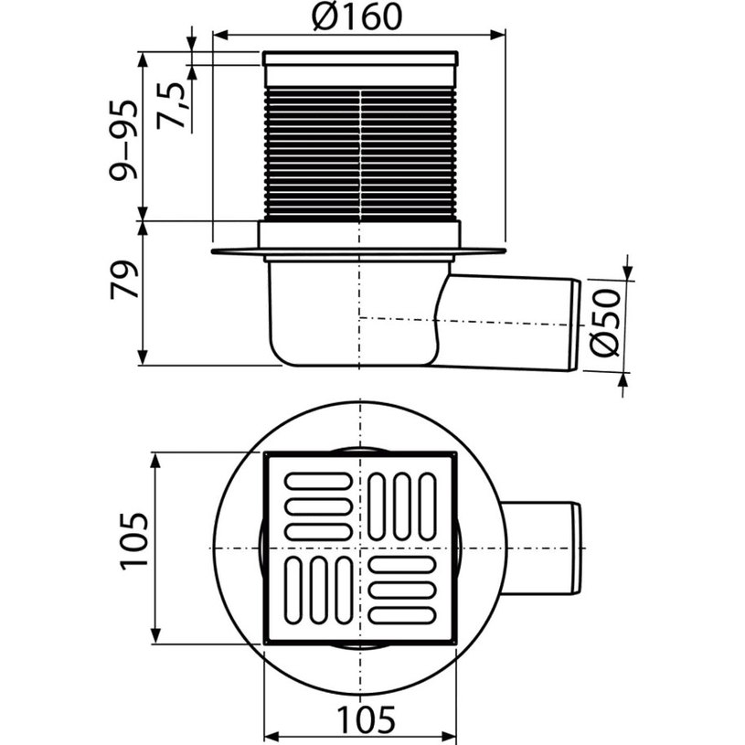 &ALCA ПОДОВ СИФОН 105Х105Х79 APV31 &ALCA ПОДОВ СИФОН 105Х105Х79 APV31