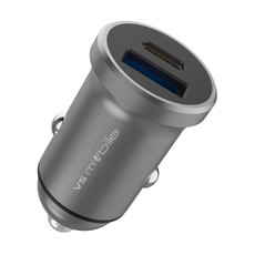 ЗАРЯДНО ЗА КОЛА VSMOBILE 12V 20W PD USB-A+USB-C ЗАРЯДНО ЗА КОЛА VSMOBILE 12V 20W PD USB-A+USB-C