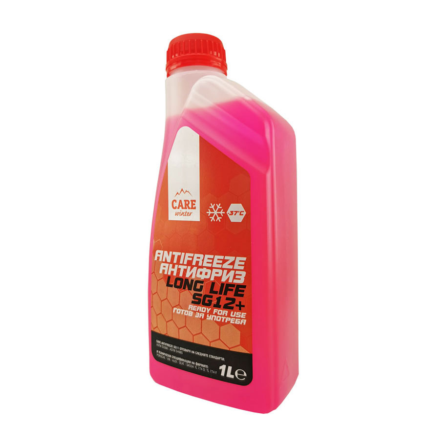 Антифриз CARE G12 Long Life 1 L, готов за употреба до -37 °C
