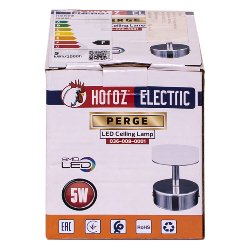 LED СПОТ 1X5W 4000K ХРОМ PERGA HOROZ LED СПОТ 1X5W 4000K ХРОМ PERGA HOROZ