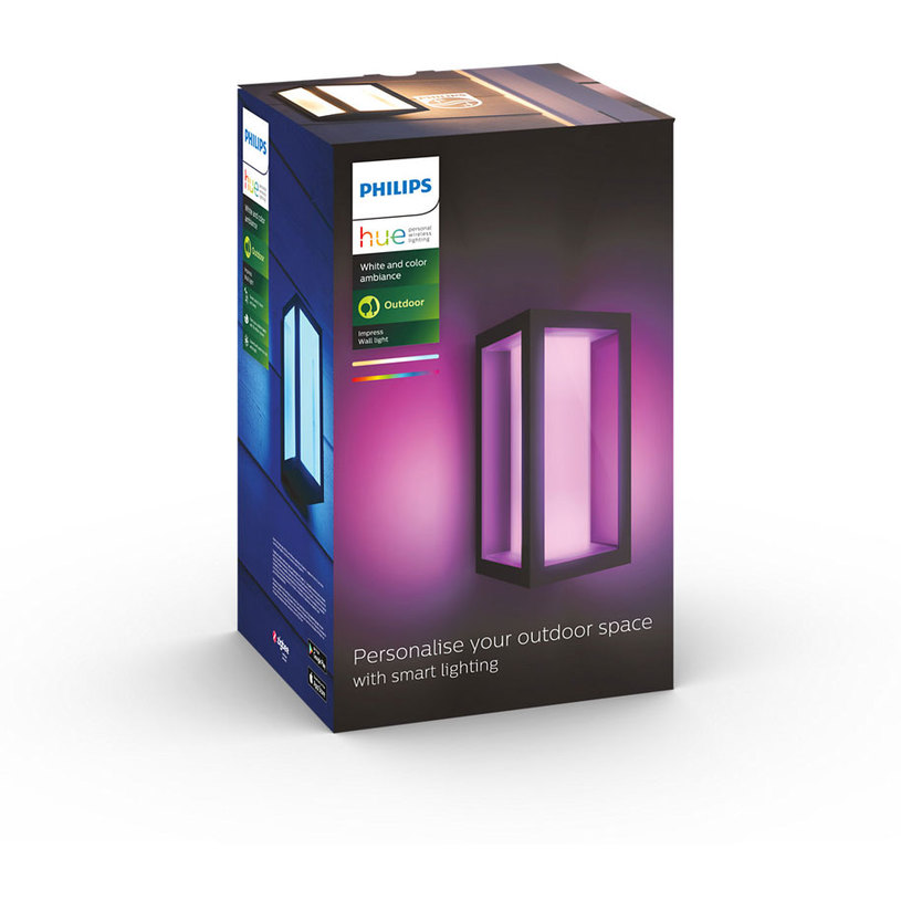 LED ГРАДИНСКИ АПЛИК HUE IMPRES 8W IP44@ LED ГРАДИНСКИ АПЛИК HUE IMPRES 8W IP44@