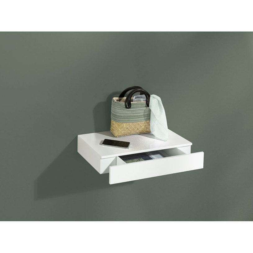 РАФТ С ЧЕКМЕДЖЕ CASSETTO 45X25X8 СМ. БЯЛ РАФТ С ЧЕКМЕДЖЕ CASSETTO 45X25X8 СМ. БЯЛ