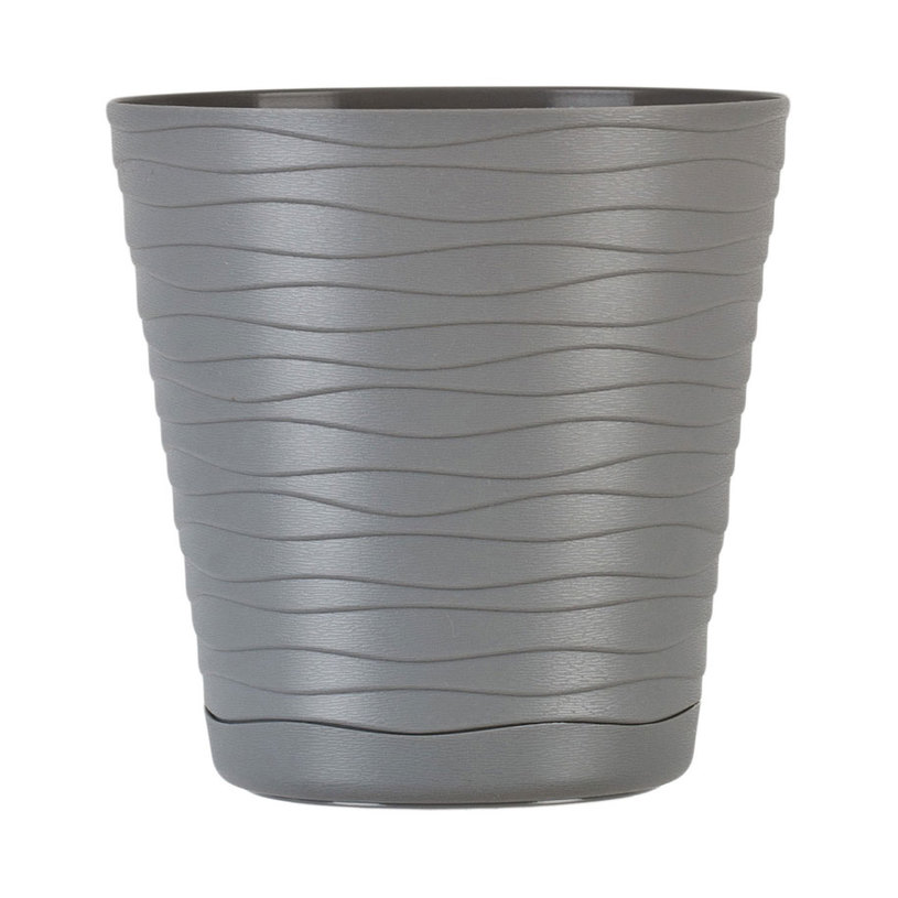 ПЛАСТМ. КАШПА TEDI DT15 Ф15x15cm СИВ ПЛАСТМ. КАШПА TEDI DT15 Ф15x15cm СИВ