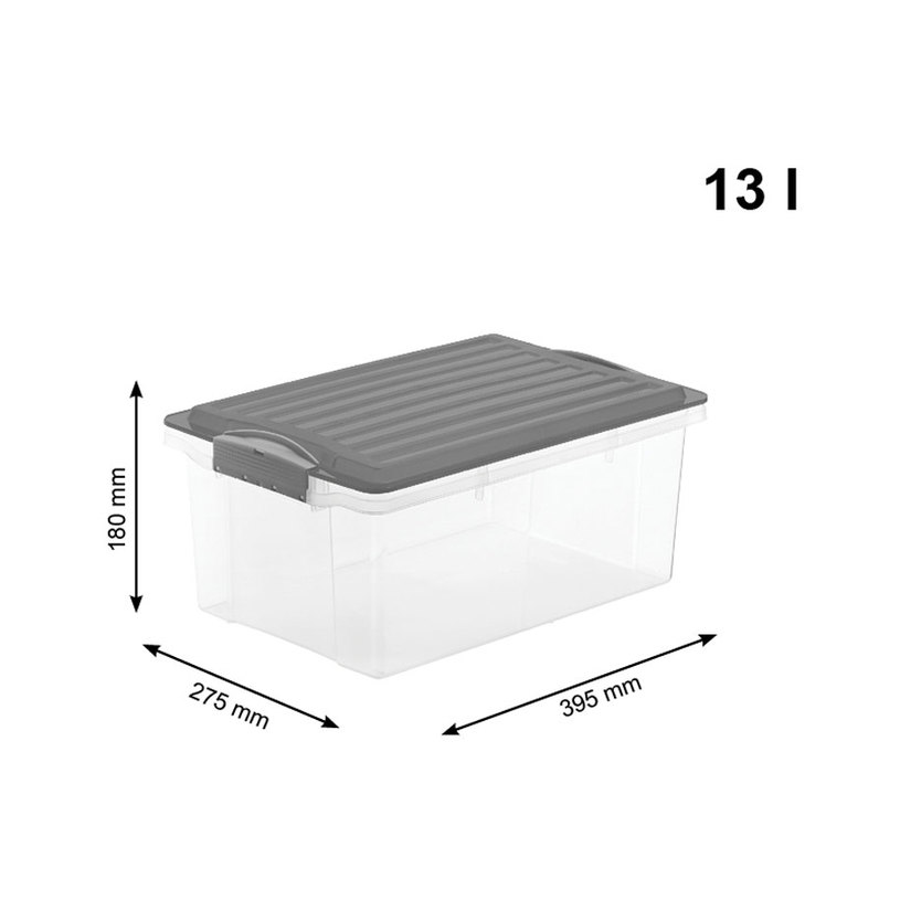 КУТИЯ ЗА СЪХРАНЕНИЕ 13 L COMPACT СИВ КУТИЯ ЗА СЪХРАНЕНИЕ 13 L COMPACT СИВ
