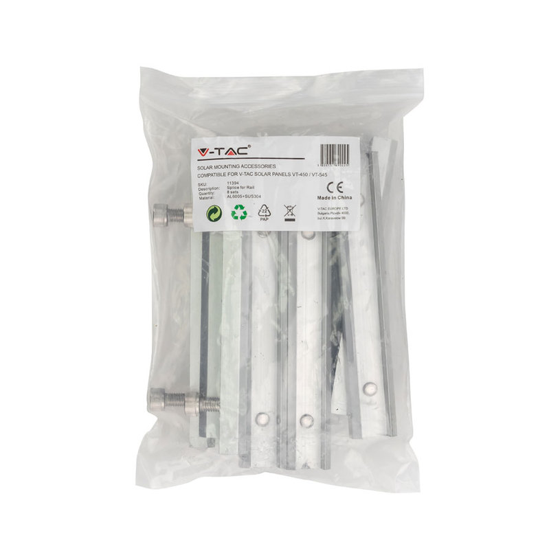 СЪЕДИНИТЕЛНА МУФА ЗА ШИНА ПАНЕЛ V-TAC^ СЪЕДИНИТЕЛНА МУФА ЗА ШИНА ПАНЕЛ V-TAC^