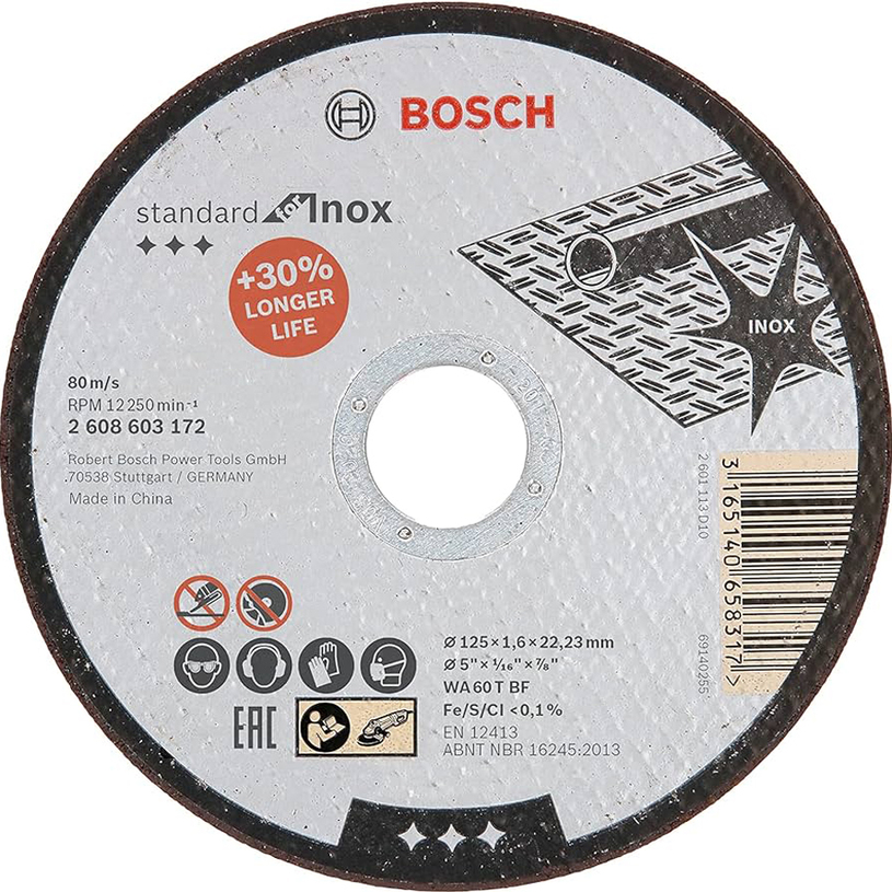 BOSCH ДИСК ЗА МЕТАЛ И ИНОКС STANDART 125 BOSCH ДИСК ЗА МЕТАЛ И ИНОКС STANDART 125