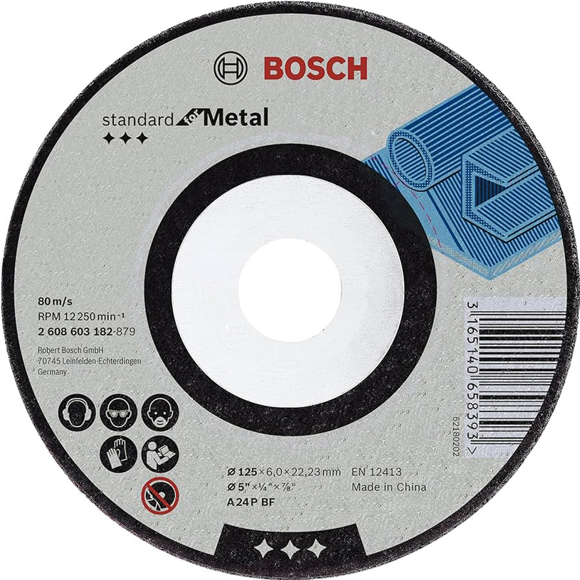 BOSCH ДИСК ЗА ШЛАЙФАНЕ 125Х6 ММ BOSCH ДИСК ЗА ШЛАЙФАНЕ 125Х6 ММ