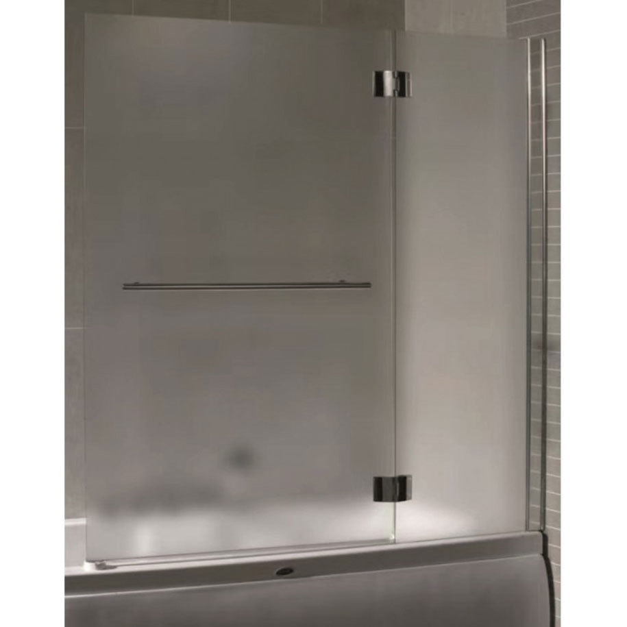 Параван за вана INTER CERAMIC S112DF R 126x140 см, матирано стъкло 5 мм, хром