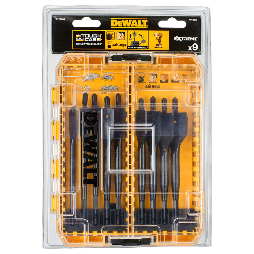 DEWALT К-Т ПЛОСКИ СВРЕДЛА ЗА ДЪРВО 9 БР DEWALT К-Т ПЛОСКИ СВРЕДЛА ЗА ДЪРВО 9 БР