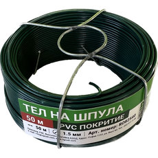 ТЕЛ НА ШПУЛА PVC ПОКРИТИЕ Ф1.50mm L=50m ТЕЛ НА ШПУЛА PVC ПОКРИТИЕ Ф1.50mm L=50m