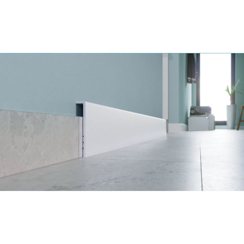 PVC ПОДОВ ПЕРВАЗ STIQ+ БЯЛ 95Х19ММ/2.2М PVC ПОДОВ ПЕРВАЗ STIQ+ БЯЛ 95Х19ММ/2.2М