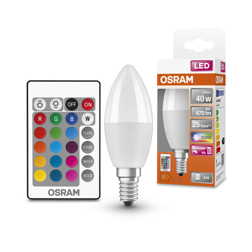 LED КРУШКА E14 4.9W RGB OSRAM LED КРУШКА E14 4.9W RGB OSRAM