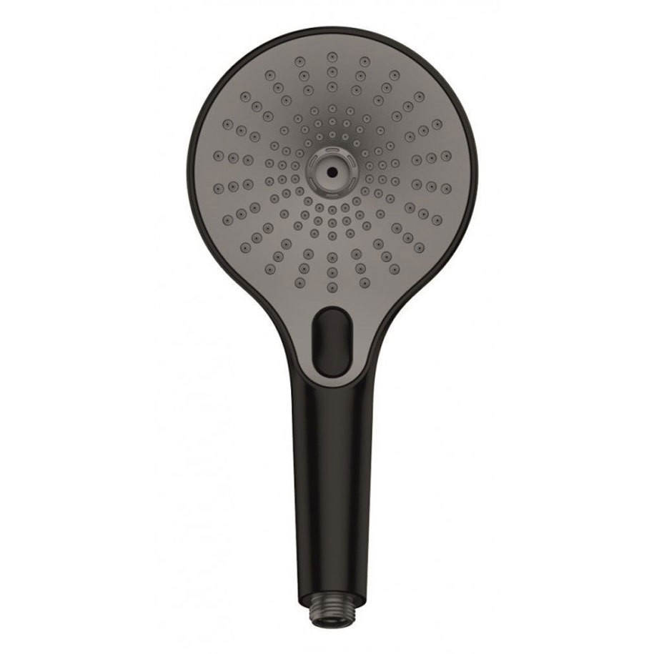 Душ слушалка INTER CERAMIC, 3 функции, черен мат, Ø130 мм