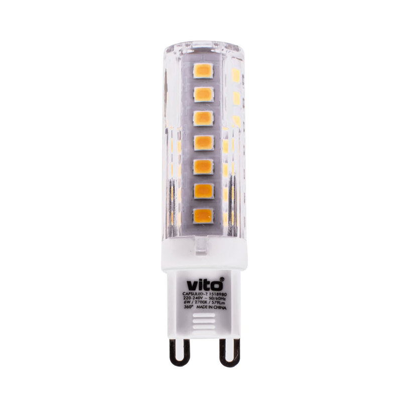 LED КАПСУЛА G9 6W 27K 579LM VITO LED КАПСУЛА G9 6W 27K 579LM VITO