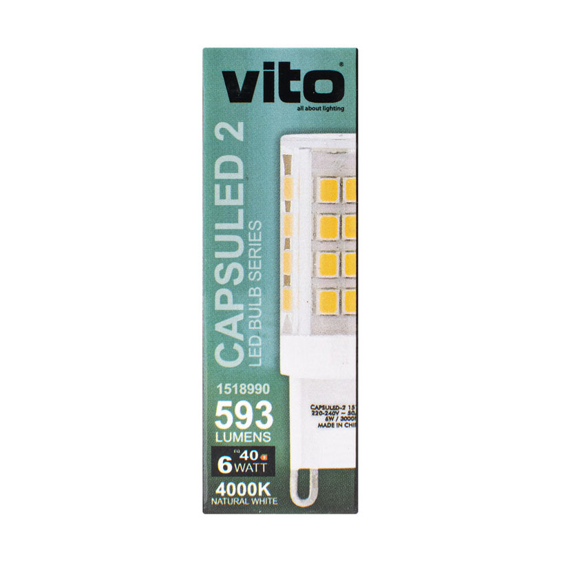 LED КАПСУЛА G9 6W 4K 593LM VITO LED КАПСУЛА G9 6W 4K 593LM VITO