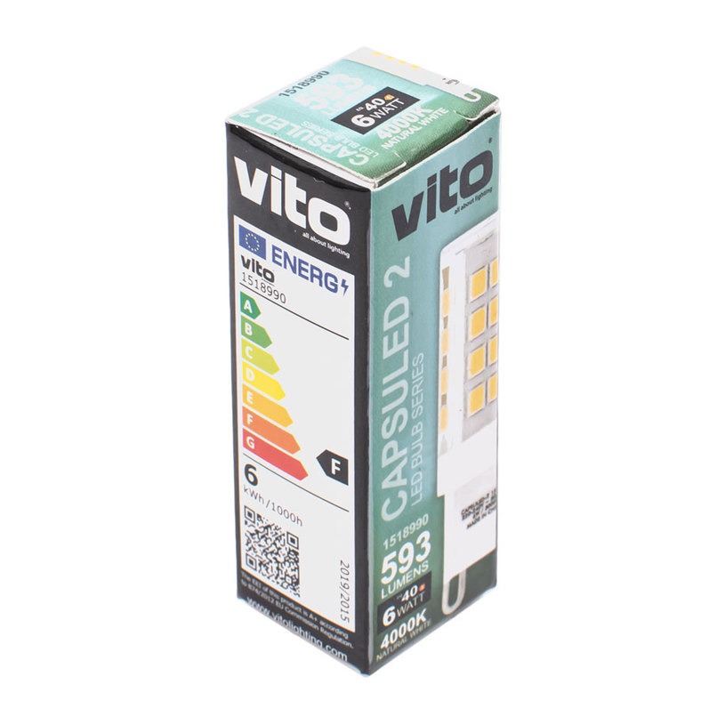 LED КАПСУЛА G9 6W 4K 593LM VITO LED КАПСУЛА G9 6W 4K 593LM VITO