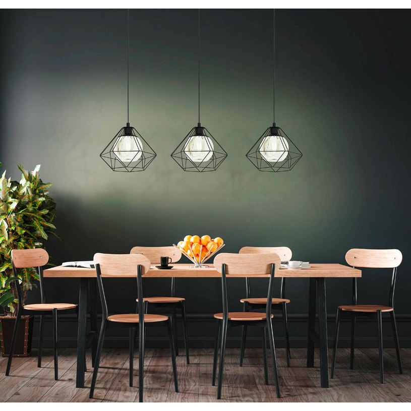 ПЕНДЕЛ 3XE27 ЧЕРЕН VERNHAM EGLO@ ПЕНДЕЛ 3XE27 ЧЕРЕН VERNHAM EGLO@