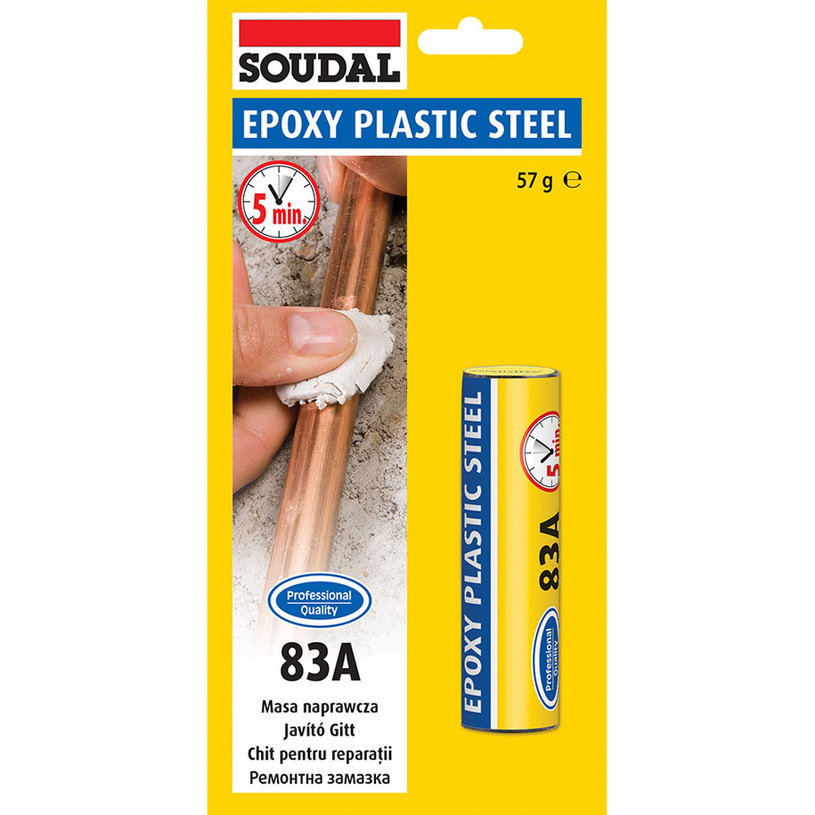 EPOXY PLASTIC STEEL 83A ЛЕПИЛО 57 g EPOXY PLASTIC STEEL 83A ЛЕПИЛО 57 g