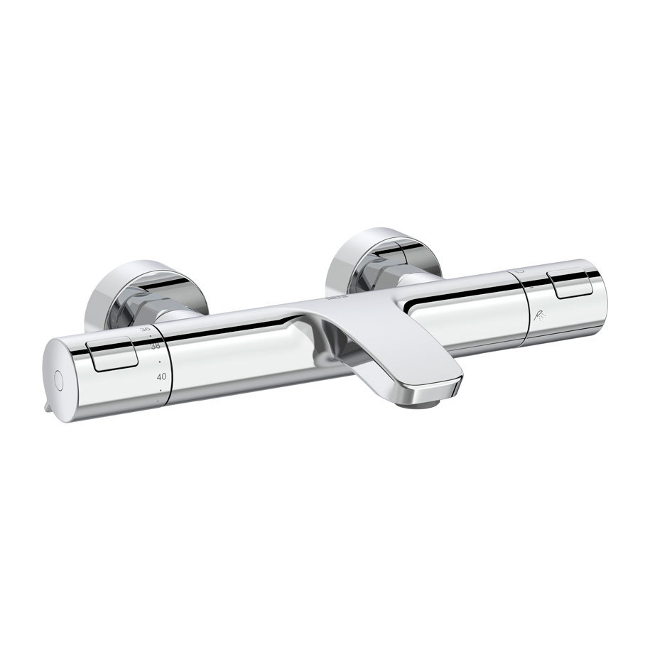 ROCA Victoria Thermostatic Bath & Shower Mixer (A5A1E18C00), Wall-Mounted