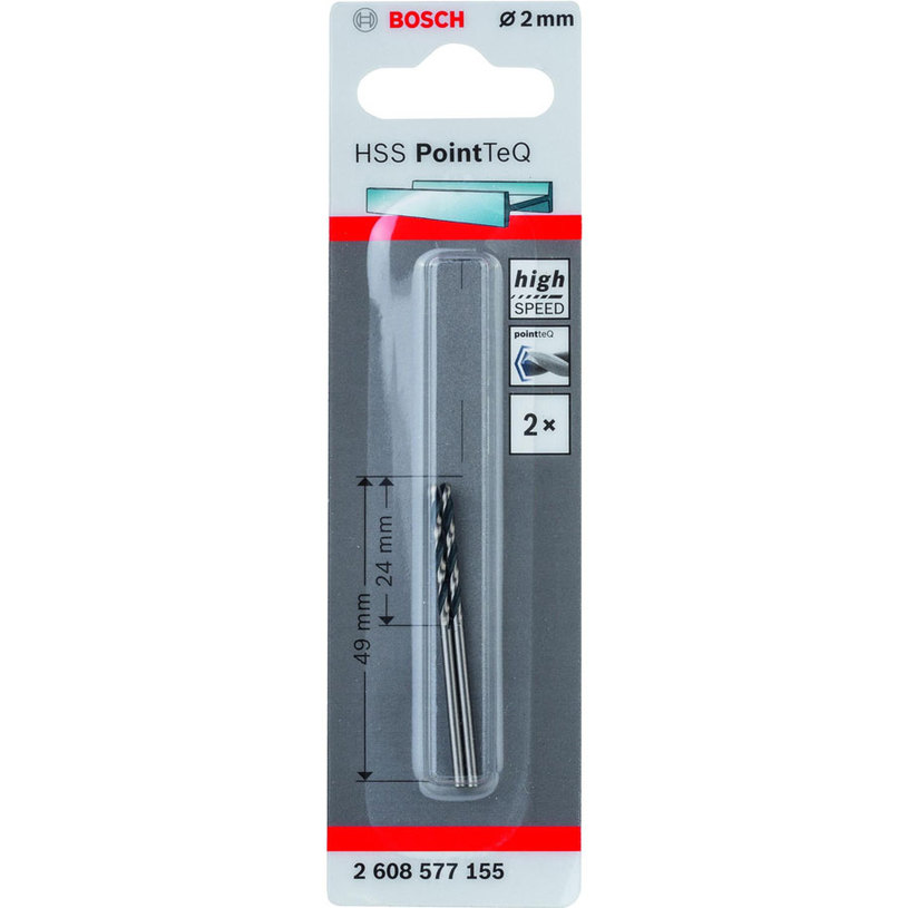 BOSCH СВРЕДЛО HSS ЗА МЕТАЛ POINTEC 2MM BOSCH СВРЕДЛО HSS ЗА МЕТАЛ POINTEC 2MM