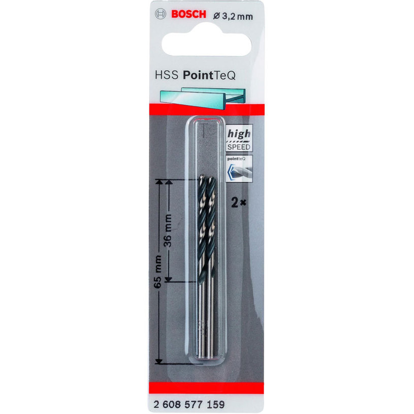 BOSCH СВРЕДЛО HSS ЗА МЕТАЛ POINTEC 3.2MM BOSCH СВРЕДЛО HSS ЗА МЕТАЛ POINTEC 3.2MM