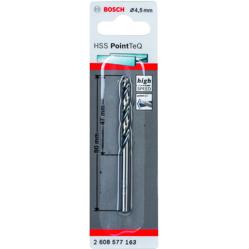 BOSCH СВРЕДЛО HSS ЗА МЕТАЛ POINTEC 4.5MM BOSCH СВРЕДЛО HSS ЗА МЕТАЛ POINTEC 4.5MM