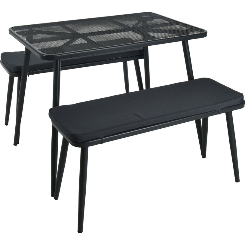 ГРАДИНСКИ КОМПЛЕКТ МАСА, 2 ПЕЙКИ, СИВ ГРАДИНСКИ КОМПЛЕКТ МАСА, 2 ПЕЙКИ, СИВ