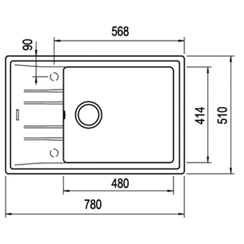 #МИВКА STONE 60S 78Х51Х20СМ СЛ.КОСТ ЛЯВ@ #МИВКА STONE 60S 78Х51Х20СМ СЛ.КОСТ ЛЯВ@