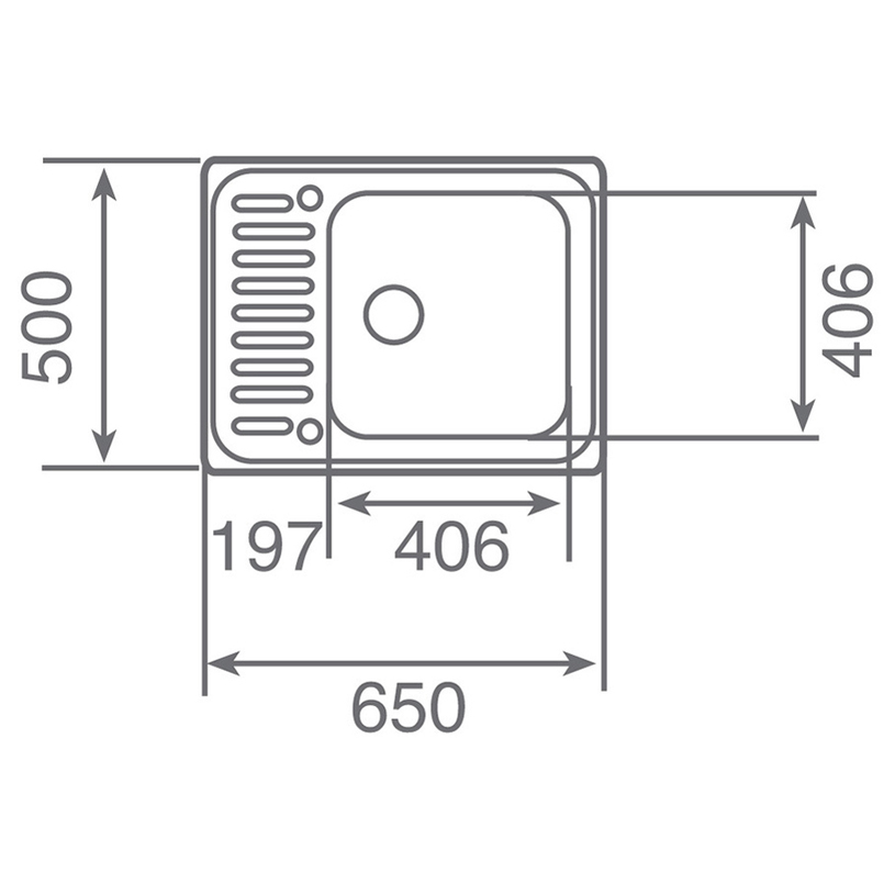 МИВКА SUPER BOWL 1C 65X50X19 CM ДЯСНА МИВКА SUPER BOWL 1C 65X50X19 CM ДЯСНА