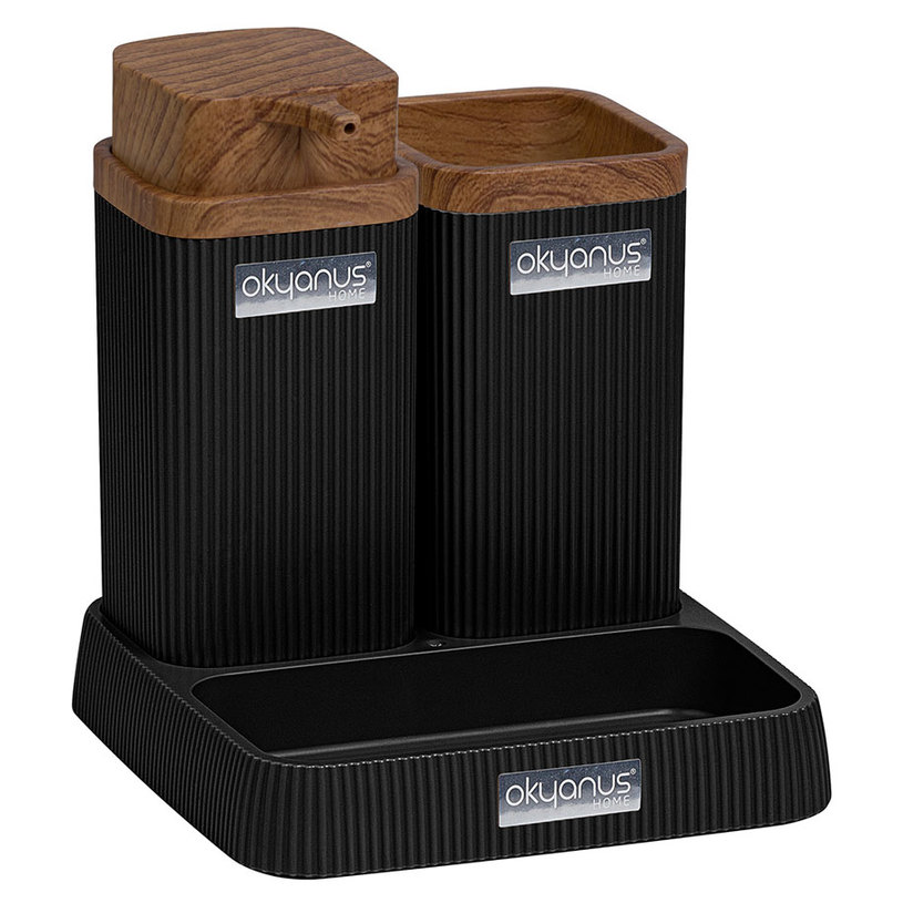 ДОЗАТОР ЗА САПУН ПОСТАВКА ЗА ЧЕТКА ЧЕРЕН ДОЗАТОР ЗА САПУН ПОСТАВКА ЗА ЧЕТКА ЧЕРЕН