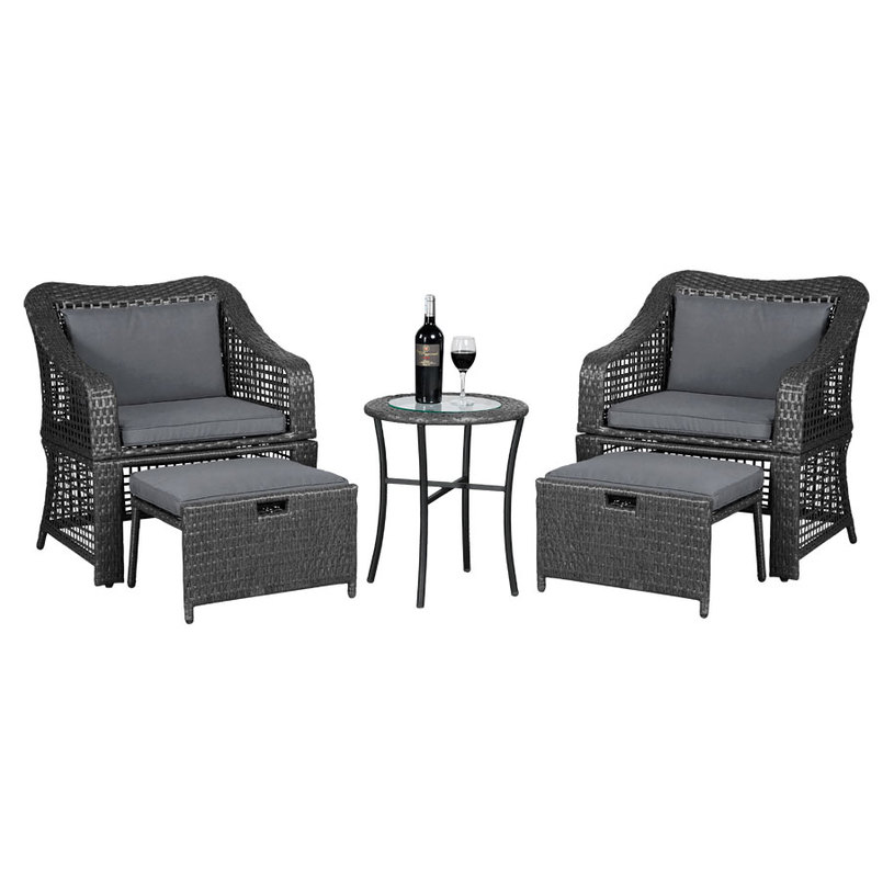 СЕТ HOLLYWOOD 2 КРЕСЛА И МАСА PVC РАТАН СЕТ HOLLYWOOD 2 КРЕСЛА И МАСА PVC РАТАН