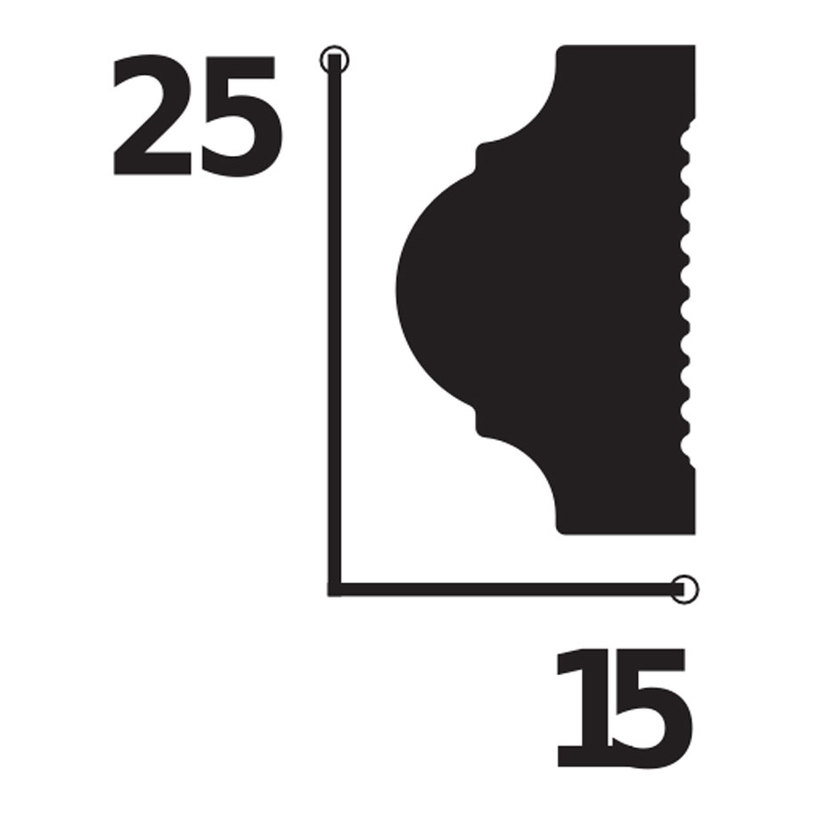 HDPS КОРНИЗ DECOLUX 2.5Х1.5 CM/2 M HDPS КОРНИЗ DECOLUX 2.5Х1.5 CM/2 M