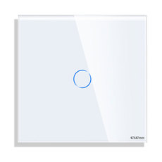 СТЪКЛЕН ПАНЕЛ МАЛЪК ЗА ЕДИНИЧЕН И ДЕВИАТОРЕН КЛЮЧ БЯЛ LUXON СТЪКЛЕН ПАНЕЛ МАЛЪК ЗА ЕДИНИЧЕН И ДЕВИАТОРЕН КЛЮЧ БЯЛ LUXON