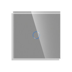 СТЪКЛЕН ПАНЕЛ МАЛЪК ЗА ЕДИНИЧЕН И ДЕВИАТОРЕН КЛЮЧ СИВ LUXON СТЪКЛЕН ПАНЕЛ МАЛЪК ЗА ЕДИНИЧЕН И ДЕВИАТОРЕН КЛЮЧ СИВ LUXON