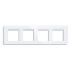 РАМКА ЧЕТВОРНА СТЪКЛО БЯЛ LUXON РАМКА ЧЕТВОРНА СТЪКЛО БЯЛ LUXON