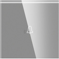 СТЪКЛЕН ПАНЕЛ ЗА СЕНЗОРЕН БУТОН ЗА ЗВЪНЕЦ СИВ LUXON СТЪКЛЕН ПАНЕЛ ЗА СЕНЗОРЕН БУТОН ЗА ЗВЪНЕЦ СИВ LUXON