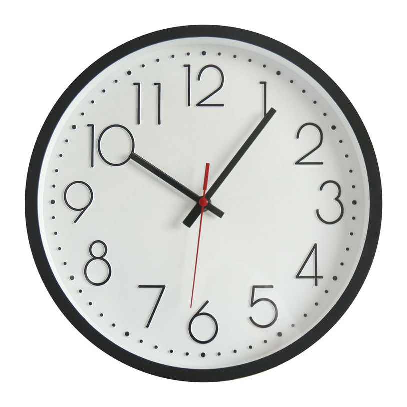 СТЕНЕН ЧАСОВНИК ЧЕРНО/БЯЛО Ф30 CM СТЕНЕН ЧАСОВНИК ЧЕРНО/БЯЛО Ф30 CM