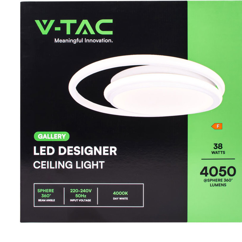 LED ПЛАФОН 38W 4K ЧЕРЕН V-TAC^^ LED ПЛАФОН 38W 4K ЧЕРЕН V-TAC^^