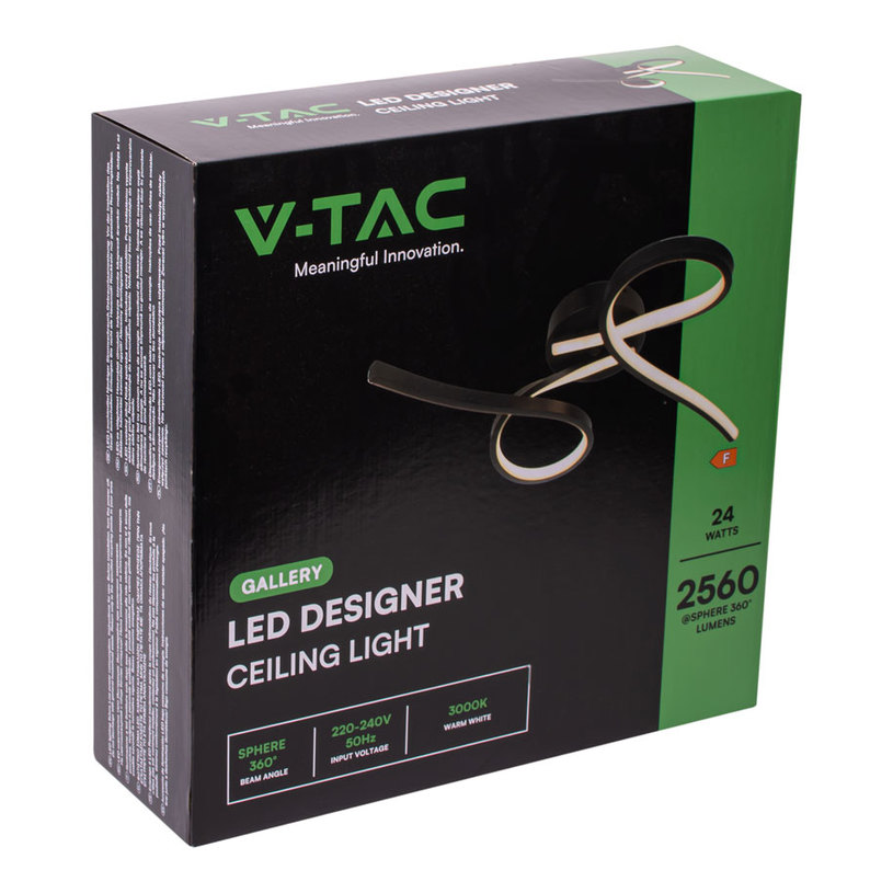 LED ПЛАФОН 24W 3K АБСТРАКТ ЧЕРЕН V-TAC^ LED ПЛАФОН 24W 3K АБСТРАКТ ЧЕРЕН V-TAC^