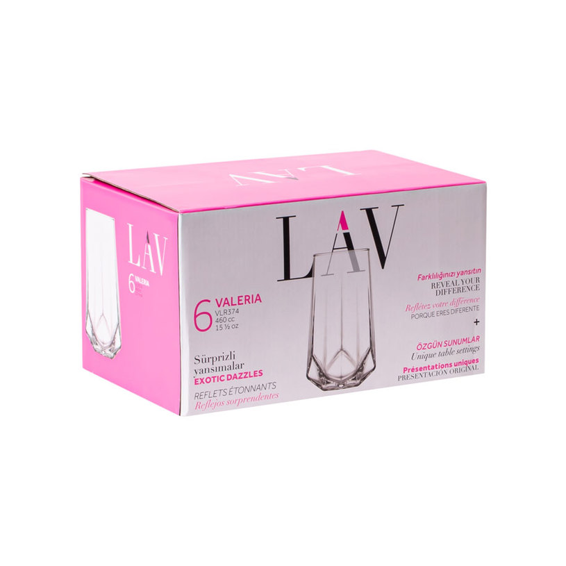ЧАША ЗА БЕЗАЛКОХОЛНО 460 ML 6 БР VALERIA ЧАША ЗА БЕЗАЛКОХОЛНО 460 ML 6 БР VALERIA