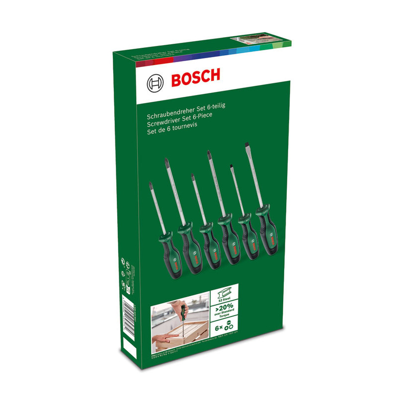 BOSCH КОМПЛЕКТ ОТВЕРТКИ ОТ 6 ЧАСТИ BOSCH КОМПЛЕКТ ОТВЕРТКИ ОТ 6 ЧАСТИ