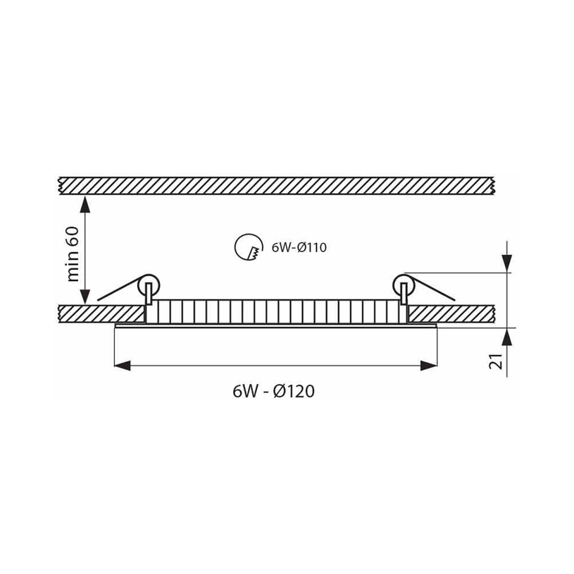 LED ПАНЕЛ 6W 4K 12CM ЧЕРЕН ESTE VIVA LED ПАНЕЛ 6W 4K 12CM ЧЕРЕН ESTE VIVA