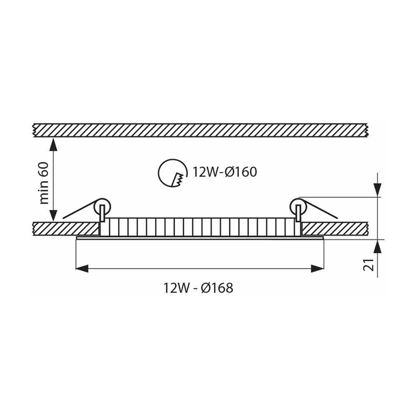 LED ПАНЕЛ 12W 4K 16.8CM ЧЕРЕН ESTE VIVA LED ПАНЕЛ 12W 4K 16.8CM ЧЕРЕН ESTE VIVA