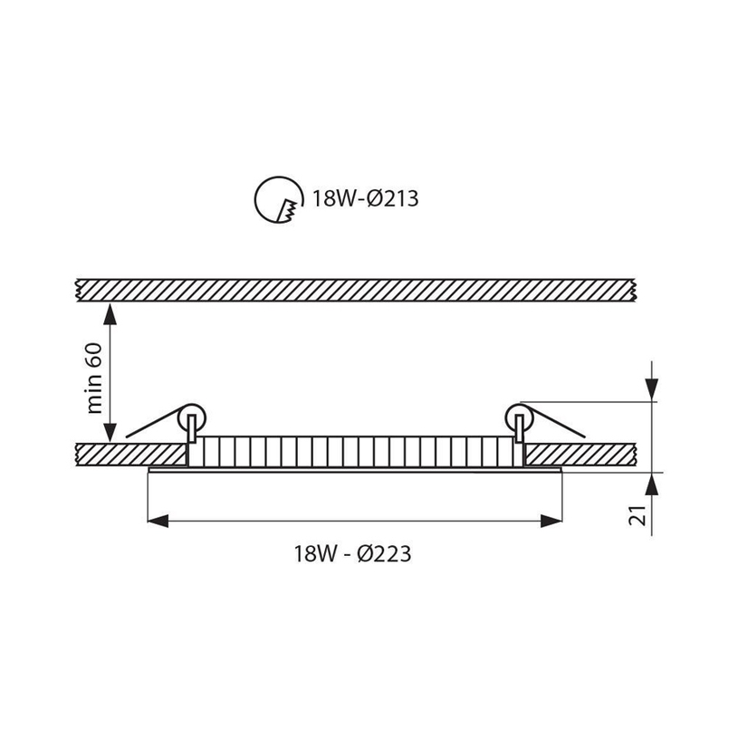 LED ПАНЕЛ 18W 4K 22.3CM ЧЕРЕН ESTE VIVA LED ПАНЕЛ 18W 4K 22.3CM ЧЕРЕН ESTE VIVA